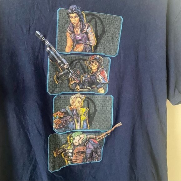 Borderlands 3 Vault Hunters Blue Short Sleeve‎ Graphic Tee Men’s Large - Picture 2 of 4